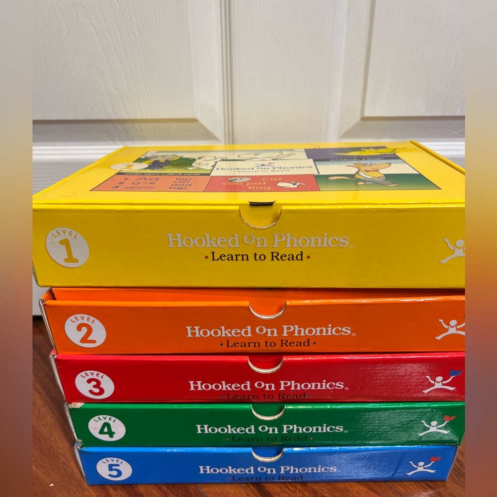 Hooked on Phonics Books Set 1-5 Cassette Tapes and Books